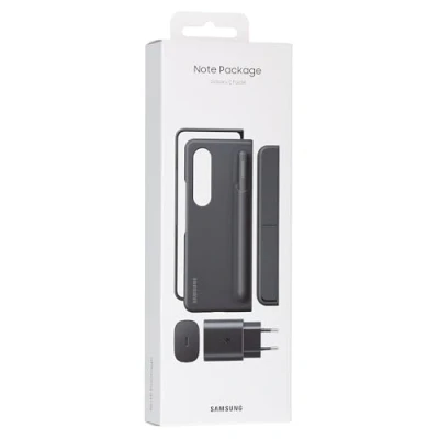 Image de Samsung Leren Book Coque Avec S Pen Noir Galaxy Z Fold 4 + USB C Chargeur Rapide 25W