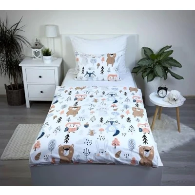 Image de Theonoi Parure de lit complète pour Enfant et bébé Housse Couette 100 x 135 cm taie d&#039;oreiller 40 60 en Coton Öko Tex Standard