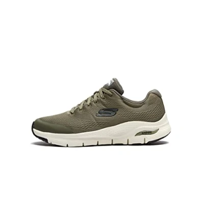 Image de Skechers Homme Arch Fit Sneaker, Olive Textile Synthetic Trim, 42 EU