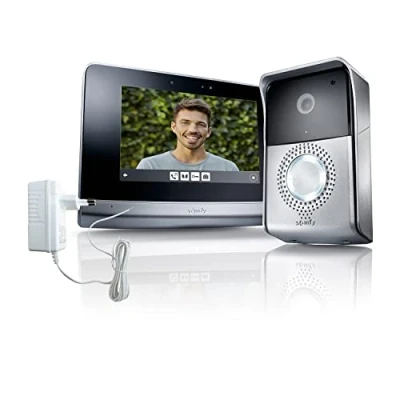 Image de Somfy 2401446 Visiophone V500, Interphone Vidéo écran tactile 7 pouces Vision Nocturne Pilote jusqu&#039;à 5 automatismes RTS Mémoire d&#039;images