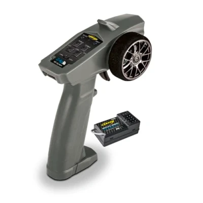 Image de Carson 500500109 Reflex Wheel Start 2.4G Radio Gris Compatible avec KIT Tamiya, modélisme, Accessoire, récepteur, Transmission RC, radiocommande 2 4 GHz, Fonction de Trim