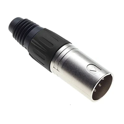 Image de Keple 4 poliger XLR Stecker, schwarz männlicher Audio Mikrofon DMX Stecker Klinkenstecker, nicked plated Adapter, Metallkonstruktion mit Kunststoffgehäuse