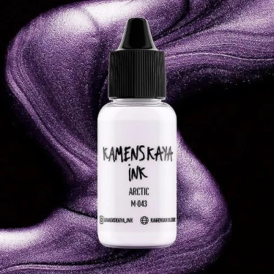 Image de KAMENSKAYA Encres à alcool scintillantes : encre caméléon nacré M 043 « Arctique », 15 ml (15 ml)