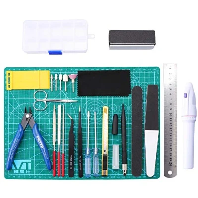 Image de HSEAMALL 26 Pièces Outils de Modélisme Gundam Modèle Kit Maquette Construction Base Réparation et Fixation Hobby Building Craft Set