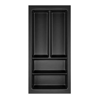 Image de ORGA BOX Junker SLIM Range couverts 225 x 476 mm gris lave structure perlée pour armoires de cuisine 30 cm parfaitement adapté au système tiroirs SO