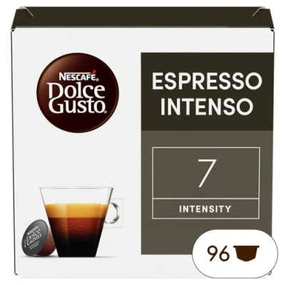Image de Nescafé Dolce Gusto Espresso Intenso Café 96 Capsules (Pack de 6 boîtes x 16)