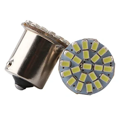 Image de Qasim 10x 24V 1156 BA15S P21W P15W LED Ampoules universelles de Voiture pour véhicules Clignotant indicateur stationnement 2406 22SMD 176LM Blanc