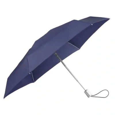 Image de SAMSONITE Alu Drop S 3 Section Manual Mini Flat Parapluie Pliant, 23 cm, Bleu (Indigo Blue)