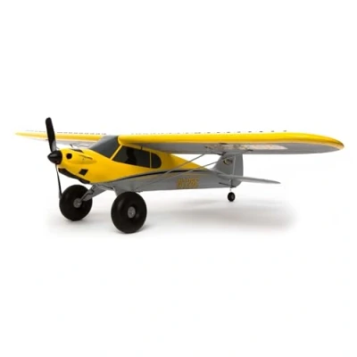 Image de Hobbyzone RC Carbon Cub S 2 1,3 m BNF Basic Avion radiocommandé (émetteur, Batterie et Chargeur non Inclus), avec Coffre Fort, HBZ32500, Jaune