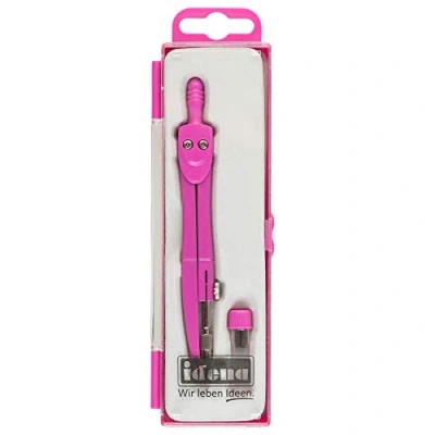 Image de Idena 22071 Compas d&#039;écolier avec mines de rechange, rose, 1 pièce