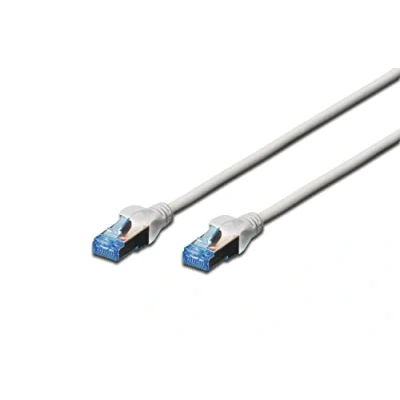 Image de DIGITUS Câble LAN Cat 5e 2m réseau CCA avec RJ45 SF/UTP Blindé Compatible 6 &amp; 5 Gris
