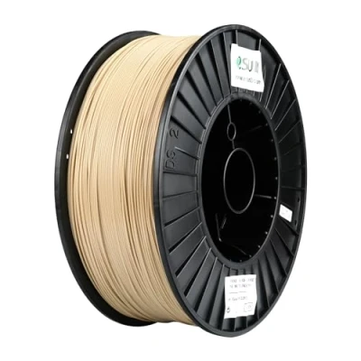 Image de eSUN PLA+ Filament 1.75mm, Renforcé Ténacité Imprimante 3D PLA Plus, Précision Dimensionnelle +/ 0.03mm, 3KG Bobine (6.6 LBS) d&#039;impression pour 3D, Blanc d&#039;Os