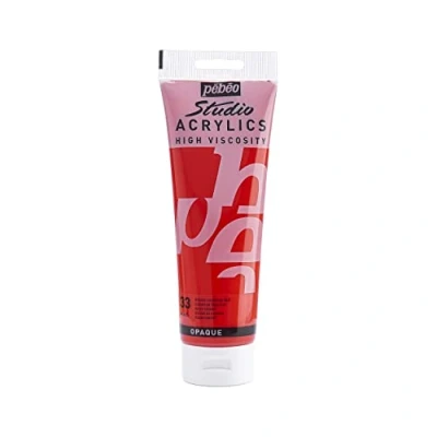 Image de Pébéo Acrylique Fine Studio Acrylics Peinture Rouge Cadmium Imitation 250 ml 169 033