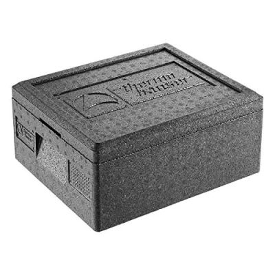 Image de Thermohauser Boîte isotherme GN 1/2 en polypropylène Avec couvercle Noir 39 x 33 14,5 cm 7 l.