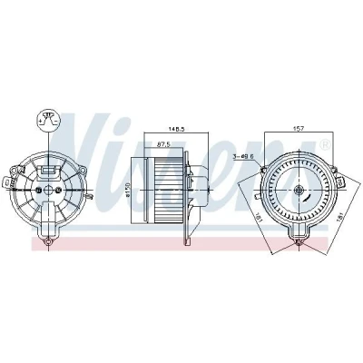 Image de NISSENS 87572 Pulseur d&#039;Air sans régulateur intégré IVECO: DAILY 3 Kasten/Kombi, 4 Kasten/Kombi