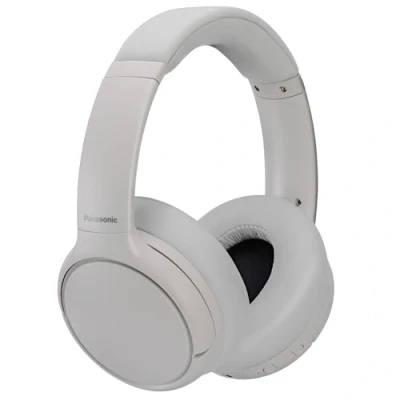 Image de Panasonic RB M600BE C Casque sans Fil avec ANC Hybride, Conception Circum Aural, Bluetooth 5.3, Micro Intégré, Jusqu&#039;à 65 Heures d&#039;Autonomie, XBS Deep, USB C, Blanc