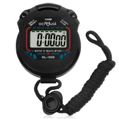Image de OcioDual Chronomètre Numérique à Main Sport Multifonctions Course Montre XL 013 Noir Alarme Précision Écran LCD