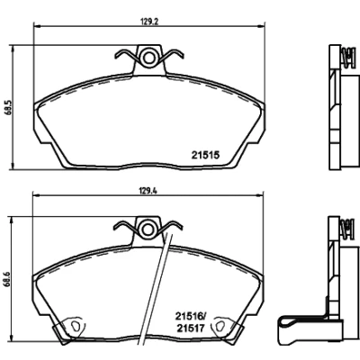 Image de HELLA 8DB 355 018 031 Jeu de plaquettes frein avec indicateur d&#039;usure vis d&#039;étrier HONDA: CIVIC 7 Hatchback, 6 Hatchback