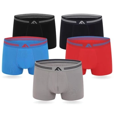 Image de FM London 5PACK Bamboo Super SOFT Boxer Shorts Shorty multicoloured, Homme, Taille: Large, Multi coloured