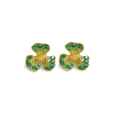 Image de Singularu Clover Boucles d&#039;oreilles goldcoloured, Femme, Taille: One Size, Gold coloured