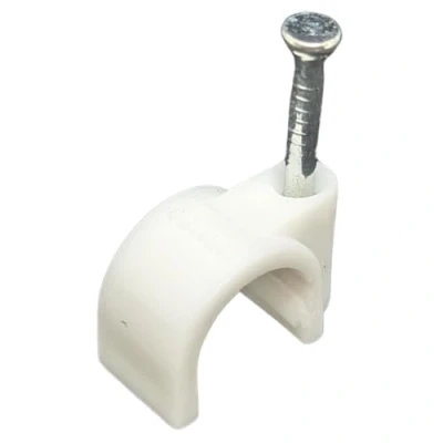 Image de Lumonic 100x collier de serrage à clou 10mm pour câble blanc avec 22mm par ex. la fixation au mur serre câbles dif