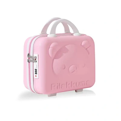 Image de Balakaka Vanity Rigide Femme Fille 10L, Case avec Code Mini Valise Rangement Poignée, Portable Voyage de Toilette Imperméable et Résistant à l&#039;usure Rose