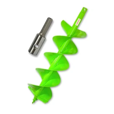 Image de WERHE foreuse professionnelle pour forage de terre pieux 180 mm puits pointe précise spirale éco couleur avec adaptateur hexagonal