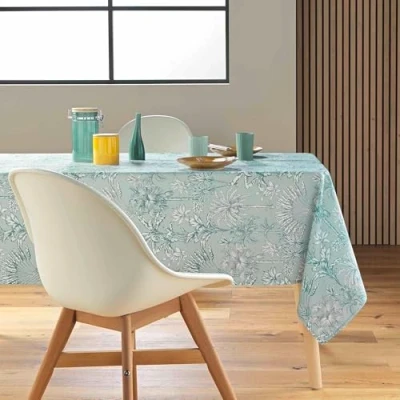 Image de Douceur d&#039;Intérieur Nappe Rectangle (145 x 240 cm) Canarie Sauge, Polyester Imprimé