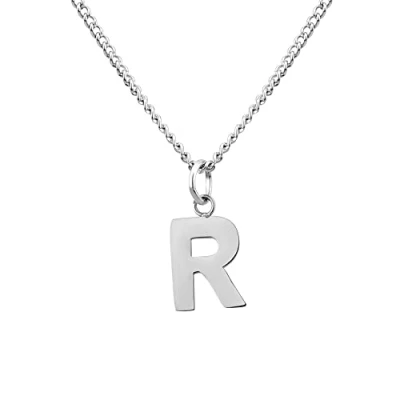 Image de GD GOOD.designs EST. 2015 Chaîne avec lettres argent Collier pour femmes toléré par la peau (pendentif A Z) I de en (R)