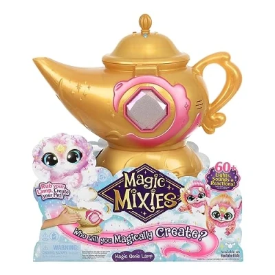 Image de Magic Mixies Lampe Magique de Couleur Rose, Jouet interactif, Jeu Magie avec poupée génie Mixie, lumières, Sons et Effets Brouillard, pour Enfants à partir 5 Ans, célèbre (MGX09100)