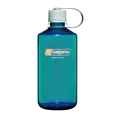 Image de Nalgene Sustain Tritan Bouteille d&#039;eau sans BPA fabriquée avec un matériau dérivé de 50% déchets plastiques, 947,2 g, bouche étroite, truite