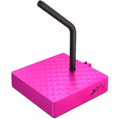Image de Xtrfy B4, souris Bungee pour plus de confort dans le jeu, support câble flexible gaming, pied d’appui stable, base antidérapante, pratique et compacte, Pink