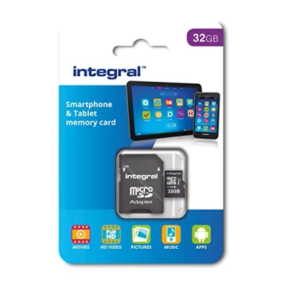 Image de Integral 32GB SMARTPHONE AND TABLET MICROSDHC/XC CLASS 10 UHS I U1 32 Go MicroSD Neuf