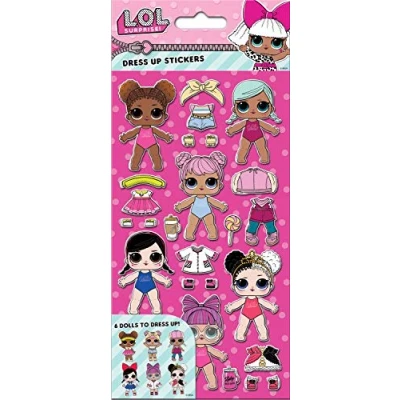 Image de Paper Projects L.O.L. Surprise Dress Up Autocollants réutilisables en mousse Parfaits pour les loisirs créatifs, 24,5 cm x 11