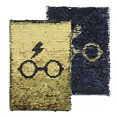 Image de Carnet de notes CERDA Harry Potter Sequins Noir et Doré Format A5 Pages Blanches