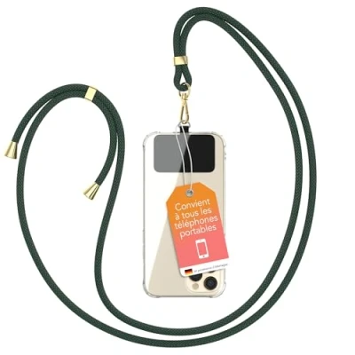 Image de EAZY CASE Chaîne Universelle pour téléphone Portable, adaptée à Tous Les Smartphones, Tour de Cou, Housse avec Cordon, Sangle cellulaire adapté Toutes Pochettes, Vert