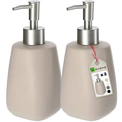 Image de KADAX Distributeur de Savon avec Pompe, Pompe en céramique, Liquide, Liquide Vaisselle, Lotion,