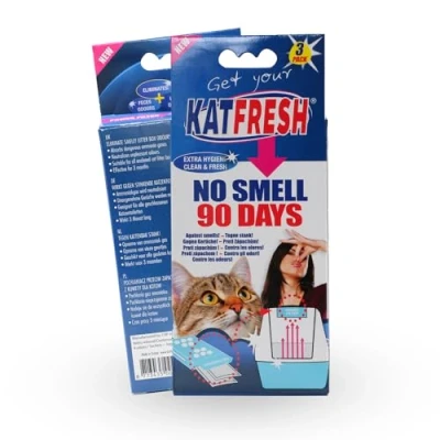 Image de KATFRESH Power Filter filtre à odeurs de bac litière efficace Réduit les d&#039;urine et gaz ammoniaqués dans le 3x désodorisant pour 90 jours