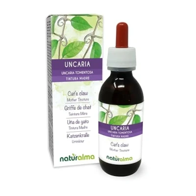 Image de Griffe de chat (Uncaria tomentosa) écorce Teinture Mère sans alcool Naturalma Extrait liquide gouttes 120 ml Complément alimentaire Végétalien ou végan