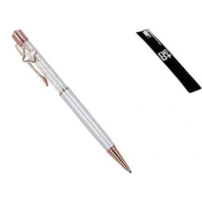 Image de NEO+ stylo à bille de qualité avec cristaux 1 recharges et pochette pour incluses (Pendentif blanc)