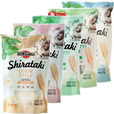 Image de Miyata Shirataki, Boîte mixte de 5 variétés différentes nouilles farine Konjac 1500 g