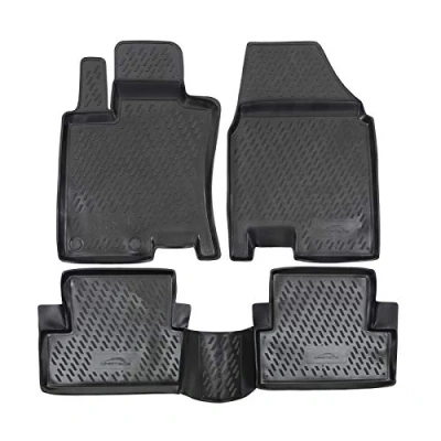 Image de Tapis De Sol En Caoutchouc 3D J&amp;J AUTOMOTIVE Nissan Qashqai J10 2007 2014 Noir Sur Mesure Antidérapant