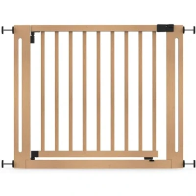 Image de Safetots Barrière Élégance en Bois, Naturel, 95cm 103cm, de Sécurité à Fixation par Pression, Ouverture Extra Large 73cm, Une Seule Pièce