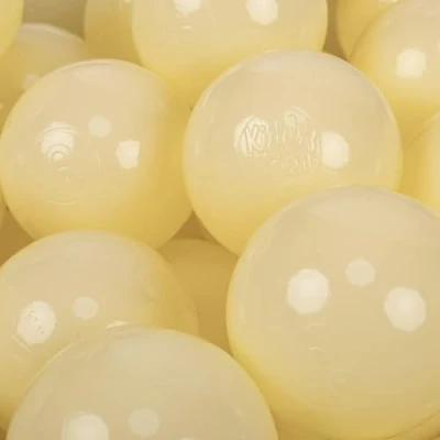 Image de KiddyMoon 700 Balles/7Cm Balles Colorées Plastique pour Piscine Enfant Bébé Fabriqué en EU, Jaune Pastel