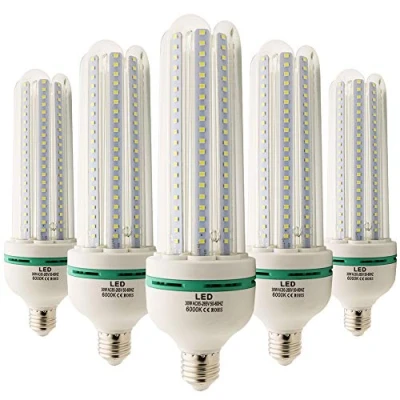 Image de Lot de 5 ampoules LED B5 T3 4U 30 W, culot E27, 2500 lumens et lumière blanche (6000K) (30)