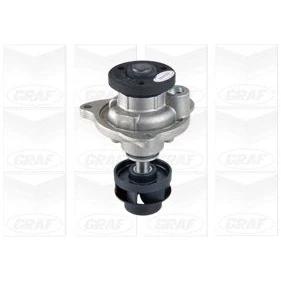 Image de GRAF PA902 Pompe à eau avec joint d&#039;étanchéite mécanique Thermoplastique pour système dentrainement courroie trapézoïdale nervures FORD: FIESTA 5