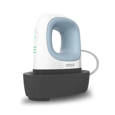 Image de Cricut EasyPress Mini™ Presse à chaud compacte pour vinyle thermocollant (HTV), produits Infusible Ink et de sublimation Bleu zen