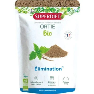 Image de SUPERDIET ORTIE BIO Élimination Sachet refermable Conditionné en France Poudre 200 g