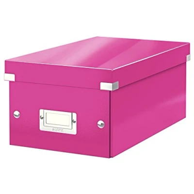 Image de Leitz Wow Click &amp; Store 60420023 Boîte de Rangement pour DVD Rose