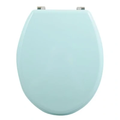 Image de MSV Lunette de WC et abattant cœur en Bois MDF avec charnières Acier Inoxydable, Haute qualité Stable, « Vert Pastel »